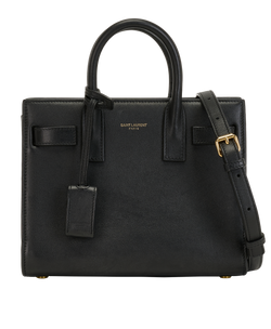 Nano Sac De Jour Tote, Leather, Black, 0416, DB/CL/K/S/L, 3*